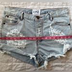One Teaspoon RARE Revolve X Light Wash Hawks Cheetah Distressed Denim Shorts -30 Photo 7