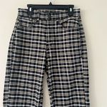 American Eagle  Women's Plaid Stretch Chino Pants Black Size 2 Photo 2