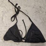 Victoria's Secret  Bikini Top Size S Black String Triangle Swim Top Photo 0