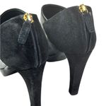 Gucci black leather and suede platform ankle shoe bootie size 8.5 38.5 Back Zip Photo 2