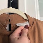 Everlane  Tiered Midi Brown Short Sleeve Dress mock neck Photo 3