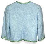 Milly of New York Blue and Green Tweed Blazer Size 6 Photo 2