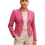 Tahari NEW BRIGHT PINK CROPPED BLAZER JACKET 2 Photo 0