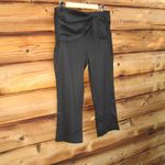 ZARA NWT Black Linen Blend Cropped High Waist Pants Photo 2