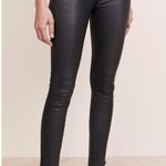 DL1961  Emma Power Legging Leather & Coated Waxed Skinny Jeans Black Size 24 NEW Photo 3
