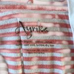 Women's Hooded Striped Lite Weight Jersey Robe Pink Photo 3