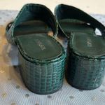 Topshop  Faux Croc Mules Sandals in Green great condition Photo 1