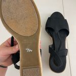 Chadwick's Chadwick’s‎ women’s black canvas sling back woven wedge chunky heels espadrilles Photo 4