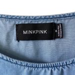 MINKPINK Shirt Dress Womens Sz Medium Chambray Boho Chic Festival Photo 2