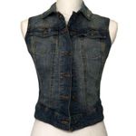 Mossimo Supply Co NWOT XS Denim Jean Vest Medium Dirty Wash Mossimo Photo 1