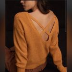 Maeve  by Anthropologie Cross Back Sweater large‎ workwear holiday layered boho Photo 1