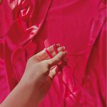 Victoria's Secret Victoria’s Secret Bright Red Silk Robe Photo 3