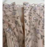 Mac Duggal 10812 Beaded Tea Length Dress Sheer Long Sleeves Womens Size 14 Party Photo 7