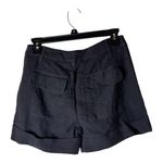 frame denim FRAME Shorts Women XS Black Le Beau Linen Cuffed NWT Lagenlook‎ Preppy Summer Photo 3