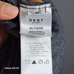 DKNY  Charcoal Sports Bra with Striped Band Photo 3