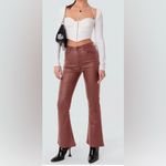 Edikted  Luna Faux Leather Flare Jeans brown small Photo 1