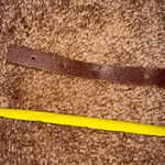 Vintage Etienne Aigner Belt Latte Light Brown Leather Brass Gold Buckle‎ 32” Photo 6