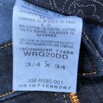 Wrangler Q Baby Jeans Bootcut Dark Blue Stretch Denim Women's 3/4 x 34 Photo 5