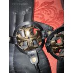 Tory Burch Black Leather Women's Sandals with Gold Logo Photo 3