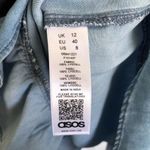 ASOS  Denim Short Sleeve Ruffle Wrap Dress Size US 8 Photo 8