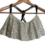 Miss Me ‎ Bikini Swim Top size medium strappy and cheetah print Photo 0