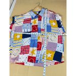 Multiples NEW Women’s Plus Size Button Up Short Sleeve Top 1X USA Star Print MSRP $67 Photo 7