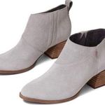 Toms Leilani Ankle Boot Grey Drizzle Suede Size 6 NEW Photo 0