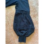 CeCe  Long Sleeve Crew Neck Mixed Fabric Blouse M Photo 5