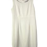 Kasper Vanilla Ice White Shantung Empire Seam Sheath Dress 6 Photo 2