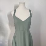 Birdy Grey DEVIN CONVERTIBLE DRESS Women M CHIFFON SAGE BRIDEMAID WEDDING Photo 5