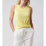 Athleta Womens Sleeveless T Shirt 2X Yellow NEW Breezy Twist Tank Cropped Run Photo 3