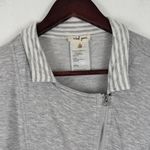 Tribal Jeans Gray and White Zip Up Jacket Stripes Pockets Size Women's Medium Photo 6