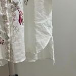 Johnny Was NWOT  100% Ramie Embroidered Floral Button-Down Tunic Shirt Blouse S Photo 12