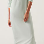 Athleta Womens Wind Down Waffle Long Sleeve Henley Lounge Sleep Dress Size S Photo 0