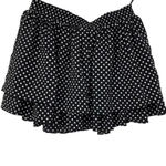 THE KORNER BLACK WITH WHITE POLKA DOTS TIERED SKIRT WITH SHORTS UNDER SIZE 4 Photo 1