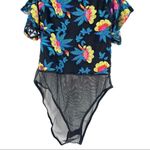 Topshop  Embroidered Sheer Back Off-the-Shoulder Bodysuit Photo 4