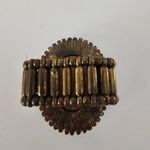 Vintage Leopard Oval Bronze stretchy ring Acrylic Ring Yellow Photo 1