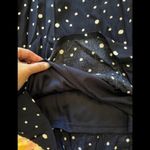 AQUA  BLOOMINGDALE’S M Polka Dot Navy Smocked Dress Photo 13
