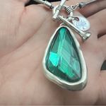 Silver 36" Long Faced Cristal long Sweater Necklace green Womens
Jewelry Photo 7