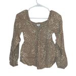 Japna  longsleeve Babydoll animal print top XS Photo 0