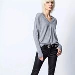 Zadig & Voltaire  Happy AMOUR
Merino Wool V-Neck Sweater Grey Photo 3