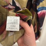 Anthropologie Vineet Bahl silk art print blouse Green Photo 3