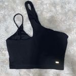 Black one shoulder sport bra Photo 1