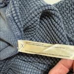 FP ONE Blue Waffle Knit Long Sleeve Top Gauze Elbows Size Small Photo 3