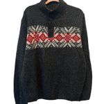 Oscar de la Renta Oversized 3/4 Button Pullover Oversized Fisherman Sweater XL Photo 2