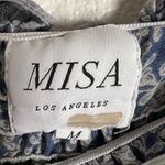 Misa  Nadia Purple Blue Strapless Floral Print Tiered Maxi Dress Size M Photo 12