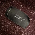 Lucky Brand Womens Textured Stitch Turtleneck Sweater Oversized Burgundy S Photo 2