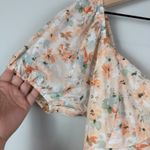 Dee Elly Mini Dress Women's XL Multicolor Floral Tiered Strap Back Puff Sleeve Photo 4