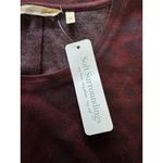 Soft Surroundings ‎ Shirt Women Size Large Maroon Jeri Jacquard Long Sleeve NWT Photo 8