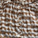 Matilda Jane  Annabelle Gingham Yellow Off Shoulder Top Womens Large Photo 3